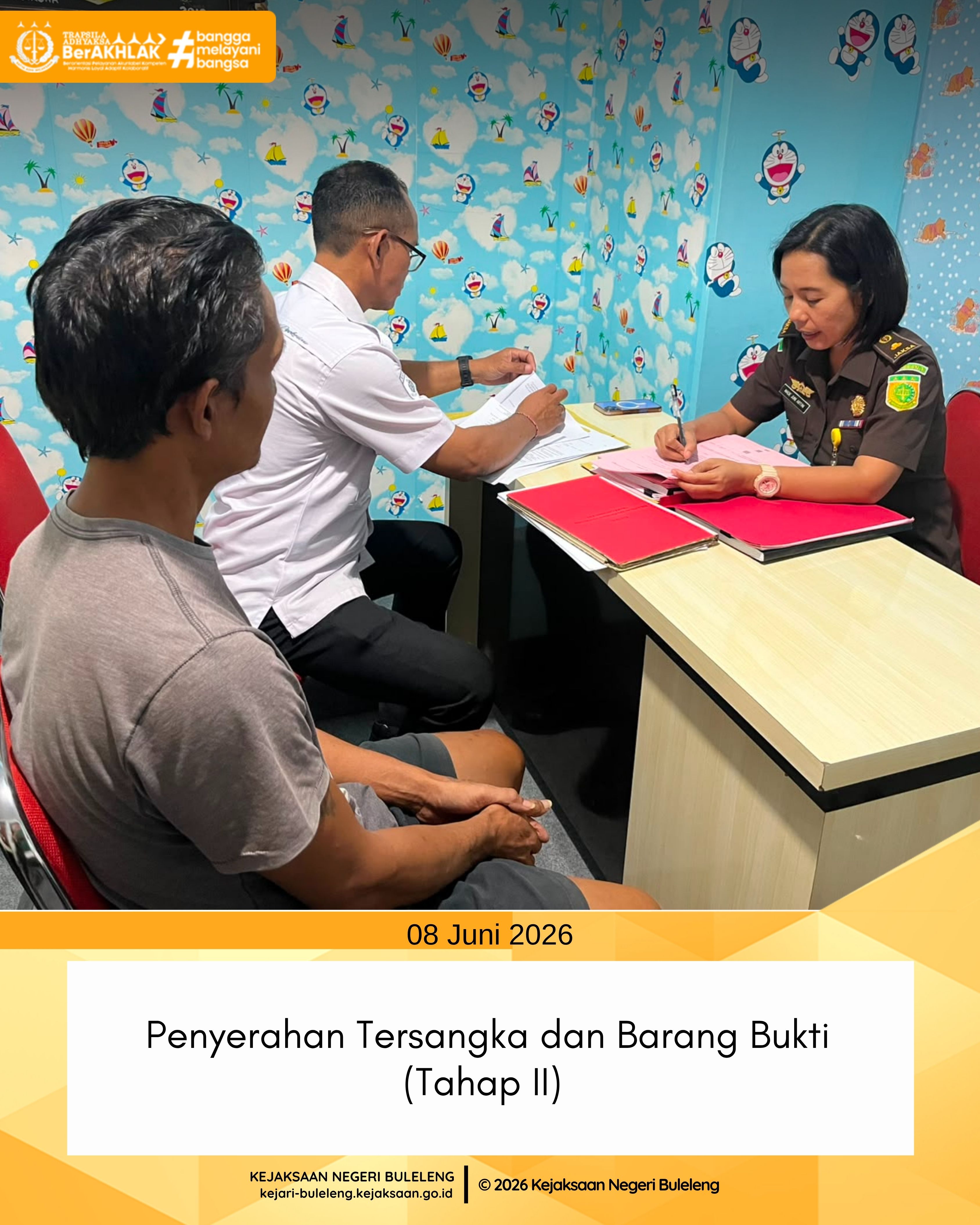 Penyerahan Tersangka dan Barang Bukti (Tahap II) 