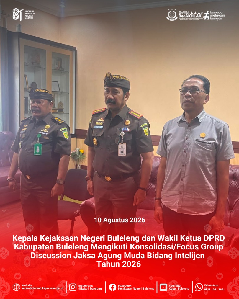 Konsolidasi/Focus Group Discussion (FGD) Jaksa Agung Muda Bidang Intelijen Tahun 2026.